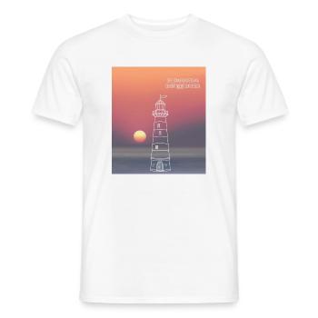 Der Sonnenuntergang gehört nicht zum Design - Männer T-Shirt - Weiß - Vorne - AI Model Male 178 dark (178cm)