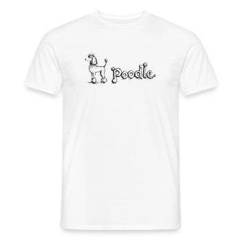 Pudel - Männer T-Shirt - Weiß - Vorne - AI Model Male 178 dark (178cm)