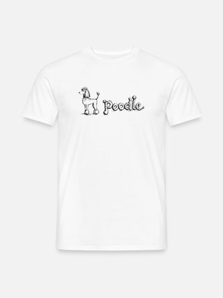Pudel - Männer T-Shirt - Weiß