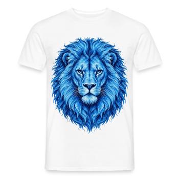 Löwe blaue Löwen aus Afrika König der Tiere - Männer T-Shirt - Weiß - Vorne - AI Model Male 178 dark (178cm)