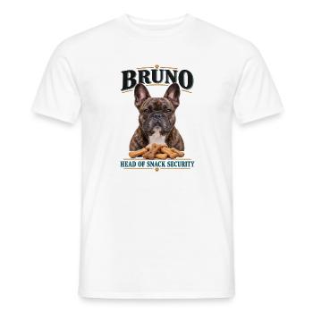  Bruno Head Of Snack Security Französische - Männer T-Shirt - Weiß - Vorne - AI Model Male 178 dark (178cm)