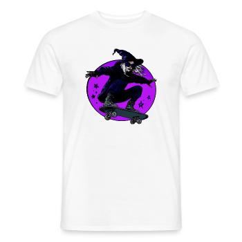 Hexen Skaterin Halloween - Männer T-Shirt - Weiß - Vorne - AI Model Male 178 dark (178cm)