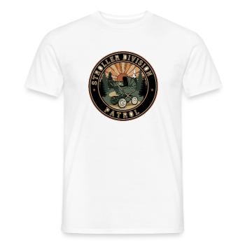 Waldkinderwagen Patrol Abzeichen - Männer T-Shirt - Weiß - Vorne - AI Model Male 178 dark (178cm)