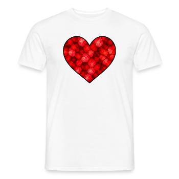 Herzrot 30 cm - Männer T-Shirt - Weiß - Vorne - AI Model Male 178 dark (178cm)