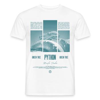 Green Tree Python Modern Reptile Keeper Streetwear - Männer T-Shirt - Weiß - Vorne - AI Model Male 178 dark (178cm)