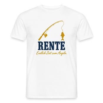 Rente Angeln – Lustiges Rentengeschenk - Männer T-Shirt - Weiß - Vorne - AI Model Male 178 dark (178cm)