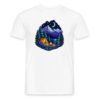Camping unter dem Mond - Männer T-Shirt - Weiß - Vorne - AI Model Male 178 dark (178cm)