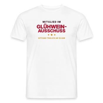 Mitglied im Glühwein-Ausschuss - Männer T-Shirt - Weiß - Vorne - AI Model Male 178 dark (178cm)