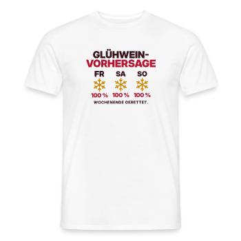 Glühwein-Vorhersage Wochenende - Männer T-Shirt - Weiß - Vorne - AI Model Male 178 dark (178cm)