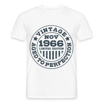 Vintage November 1966 Limited Edition Circle - Männer T-Shirt - Weiß - Vorne - AI Model Male 178 dark (178cm)