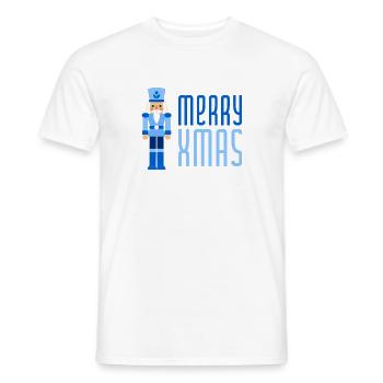 Merry Xmas Nussknacker blau - Männer T-Shirt - Weiß - Vorne - AI Model Male 178 dark (178cm)
