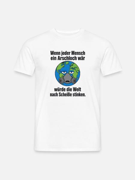 Maskierter Klimawandel - Humor - Männer T-Shirt - Weiß