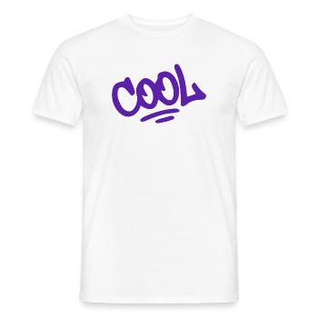Coole Grafiti Purple Urban Lettering - Männer T-Shirt - Weiß - Vorne - AI Model Male 178 dark (178cm)