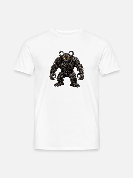 Epischer Rostketten-Monsterdämon - Männer T-Shirt - Weiß