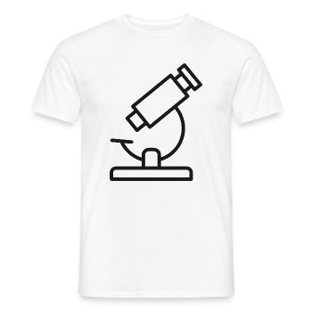Mikroskoplinien-Symbol - Männer T-Shirt - Weiß - Vorne - AI Model Male 178 dark (178cm)
