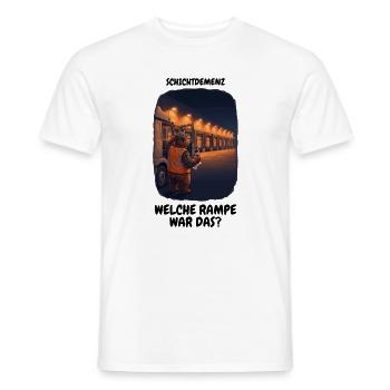 LKW Fahrer Schichtdemenz – Welche Rampe? - Männer T-Shirt - Weiß - Vorne - AI Model Male 178 dark (178cm)