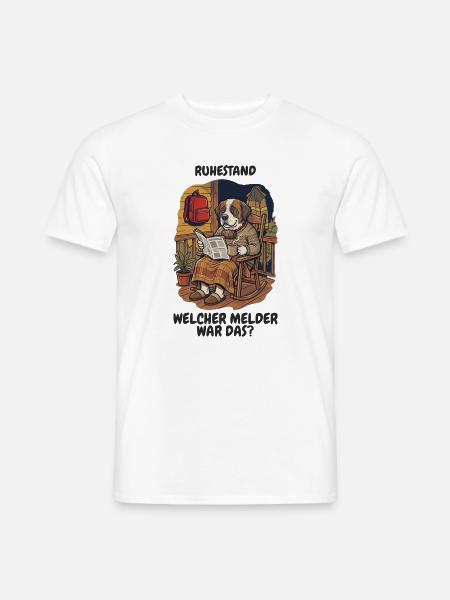 Rente Rettungsdienst – Welcher Melder? - Männer T-Shirt - Weiß