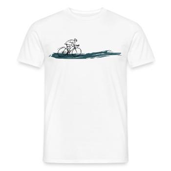 Rennrad Illustration – Modernes Radsport Motiv - Männer T-Shirt - Weiß - Vorne - AI Model Male 178 dark (178cm)