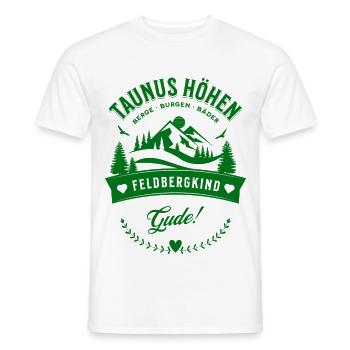 Taunus Höhen Berge Burgen Bäder Gude (Grün)  - Männer T-Shirt - Weiß - Vorne - AI Model Male 178 dark (178cm)