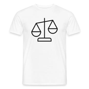 Justice Scales Liniensymbol - Männer T-Shirt - Weiß - Vorne - AI Model Male 178 dark (178cm)