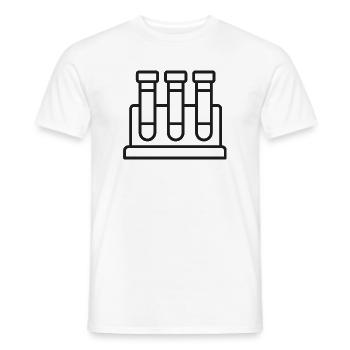 Labor-Reagenzglös-Wissenschaftssymbol - Männer T-Shirt - Weiß - Vorne - AI Model Male 178 dark (178cm)
