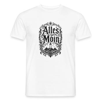 Alles Moin – Leuchtturm Shirt - Männer T-Shirt - Weiß - Vorne - AI Model Male 178 dark (178cm)