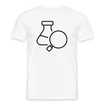 Laboranalyse-Wissenschaftssymbol - Männer T-Shirt - Weiß - Vorne - AI Model Male 178 dark (178cm)