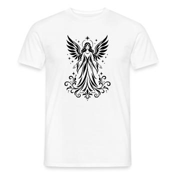 Weihnachtsengel mit Flügeln - Schutzengel - Männer T-Shirt - Weiß - Vorne - AI Model Male 178 dark (178cm)