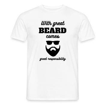 Bartverantwortung Lustiges Papa-Geschenk - Männer T-Shirt - Weiß - Vorne - AI Model Male 178 dark (178cm)
