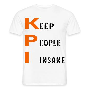 BÜRO-KPI-MITARBEITER - Männer T-Shirt - Weiß - Vorne - AI Model Male 178 dark (178cm)