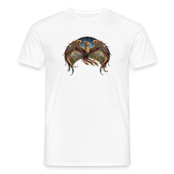 Keltischer Phönix im Sternenflug - Männer T-Shirt - Weiß - Vorne - AI Model Male 178 dark (178cm)