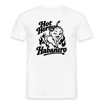 Hot Horny Habanero - Männer T-Shirt - Weiß - Vorne - AI Model Male 178 dark (178cm)