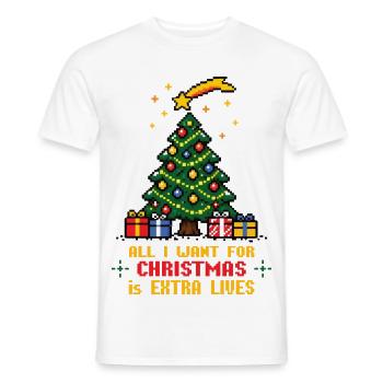 All I want for Christmas - Gamer - Männer T-Shirt - Weiß - Vorne - AI Model Male 178 dark (178cm)