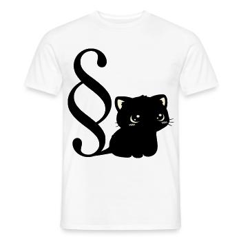 Katzen Gesetze Jura Studium - Männer T-Shirt - Weiß - Vorne - AI Model Male 178 dark (178cm)