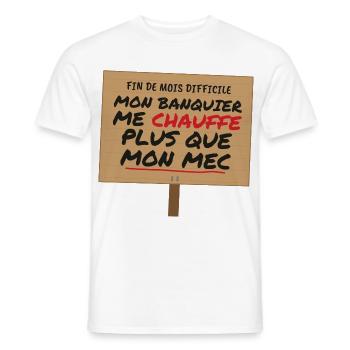 Monatsende mein Banker-Humor - Männer T-Shirt - Weiß - Vorne - AI Model Male 178 dark (178cm)
