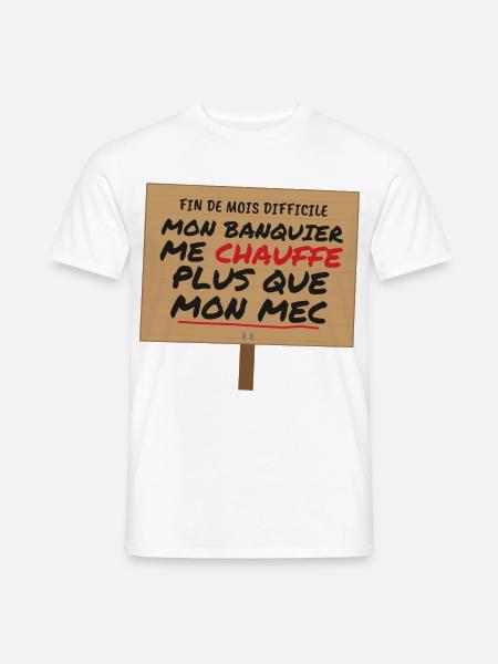 Monatsende mein Banker-Humor - Männer T-Shirt - Weiß