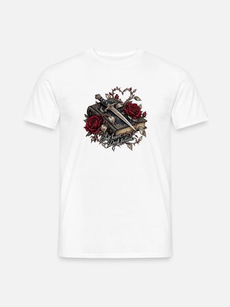 Dunkle Romanze: Herz Rose Klinge - Männer T-Shirt - Weiß