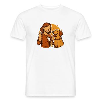 Geschenk nach bestandener Begleithundeprüfung - Männer T-Shirt - Weiß - Vorne - AI Model Male 178 dark (178cm)