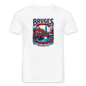 Bruges West Flanders Canals November Rain - Männer T-Shirt - Weiß - Vorne - AI Model Male 178 dark (178cm)