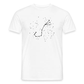 Sternzeichen Skorpion – das echte Sternbild - Männer T-Shirt - Weiß - Vorne - AI Model Male 178 dark (178cm)