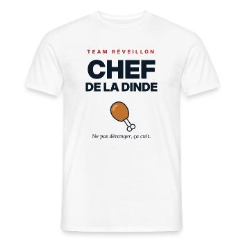 Turkey Chef – Lustiges Weihnachtsessen-T-Shirt - Männer T-Shirt - Weiß - Vorne - AI Model Male 178 dark (178cm)