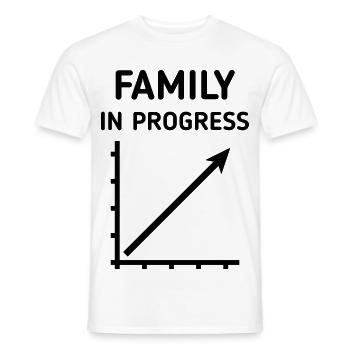 Family In Progress (Schwanger / Eltern / Black) - Männer T-Shirt - Weiß - Vorne - AI Model Male 178 dark (178cm)