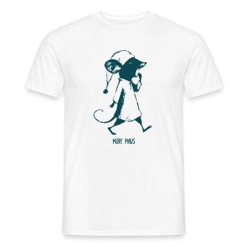Müde Maus Schlafenszeit  - Männer T-Shirt - Weiß - Vorne - AI Model Male 178 dark (178cm)