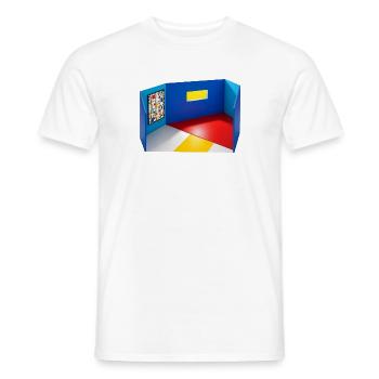 Abstrakter Raum in Primärfarben - Männer T-Shirt - Weiß - Vorne - AI Model Male 178 dark (178cm)