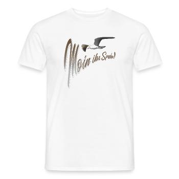 Moin ihr Spacken Möwe - Männer T-Shirt - Weiß - Vorne - AI Model Male 178 dark (178cm)