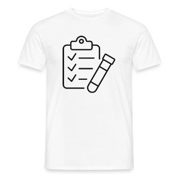 Labor-Checkliste Reagenzglas-Symbol - Männer T-Shirt - Weiß - Vorne - AI Model Male 178 dark (178cm)