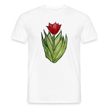 Tulpen-Aquarellblüte - Männer T-Shirt - Weiß - Vorne - AI Model Male 178 dark (178cm)