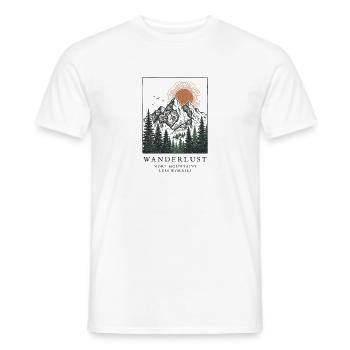 Wanderlust: Berge, Wald und Sonne - Männer T-Shirt - Weiß - Vorne - AI Model Male 178 dark (178cm)