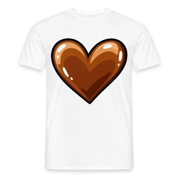 Glänzendes Herz - Männer T-Shirt - Weiß - Vorne - AI Model Male 178 dark (178cm)