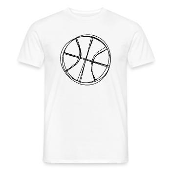 Basketball handgezeichnet - Männer T-Shirt - Weiß - Vorne - AI Model Male 178 dark (178cm)